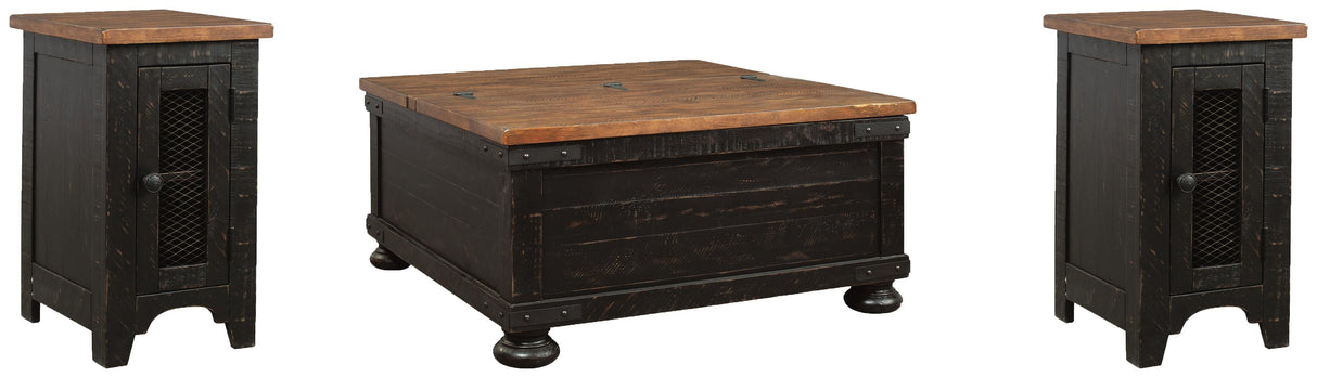 Valebeck Coffee Table and 2 Chairside End Tables - T468T1