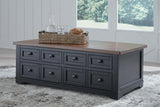 Wildenauer Lift-top Coffee Table and 2 Chairside End Tables - T664T1