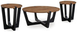 Hanneforth Coffee Table and 2 End Tables - T726T1