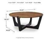 Hanneforth Coffee Table and 2 End Tables - T726T1