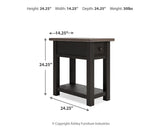 Tyler Creek Chairside End Table - T736-107