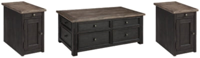 Tyler Creek Coffee Table and 2 Chairside End Tables - T736T1