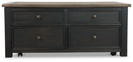 Tyler Creek Coffee Table and 2 End Tables with Console - T736T3