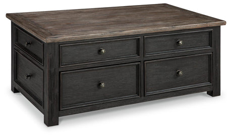 Tyler Creek Coffee Table and 2 End Tables with Console - T736T3