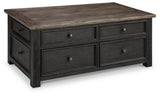 Tyler Creek Coffee Table and 2 End Tables with Console - T736T3
