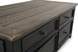 Tyler Creek Coffee Table and 2 End Tables with Console - T736T3