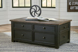Tyler Creek Coffee Table and 2 End Tables with Console - T736T3