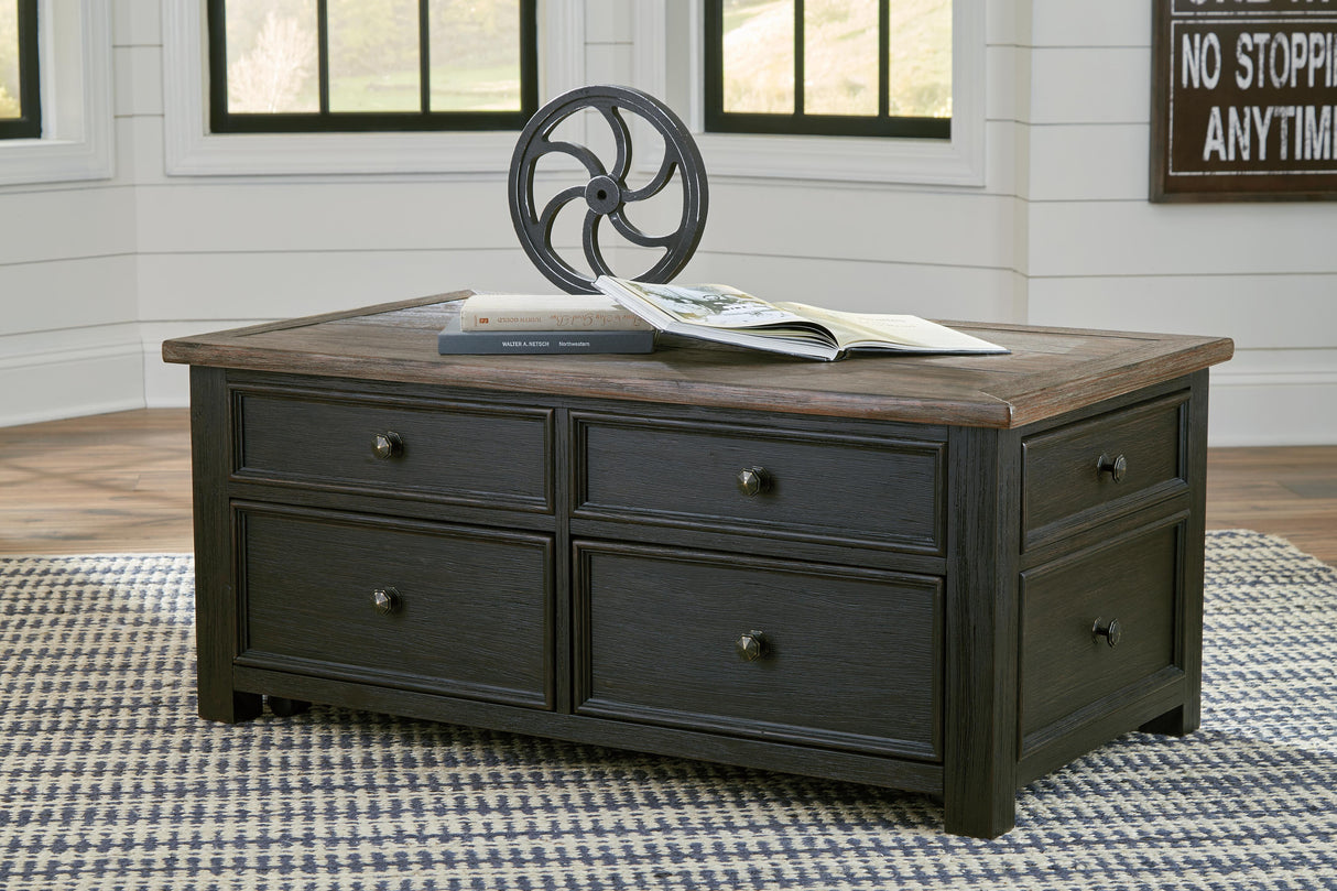 Tyler Creek Coffee Table and 2 End Tables with Console - T736T3