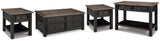 Tyler Creek Coffee Table and 2 End Tables with Console - T736T3