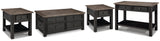 Tyler Creek Coffee Table and 2 End Tables with Console - T736T3