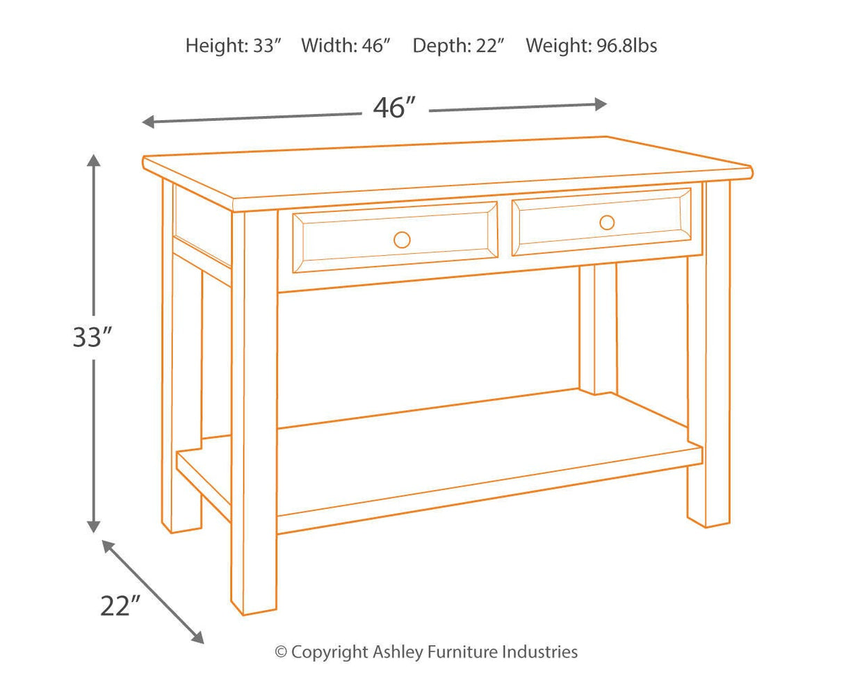 Tyler Creek Sofa/Console Table - T736-4