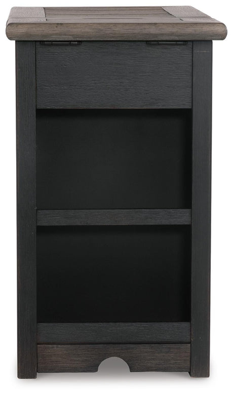 Tyler Creek Chairside End Table with USB Ports & Outlets - T736-7