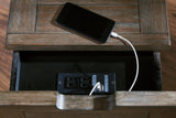 Tyler Creek Chairside End Table with USB Ports & Outlets - T736-7