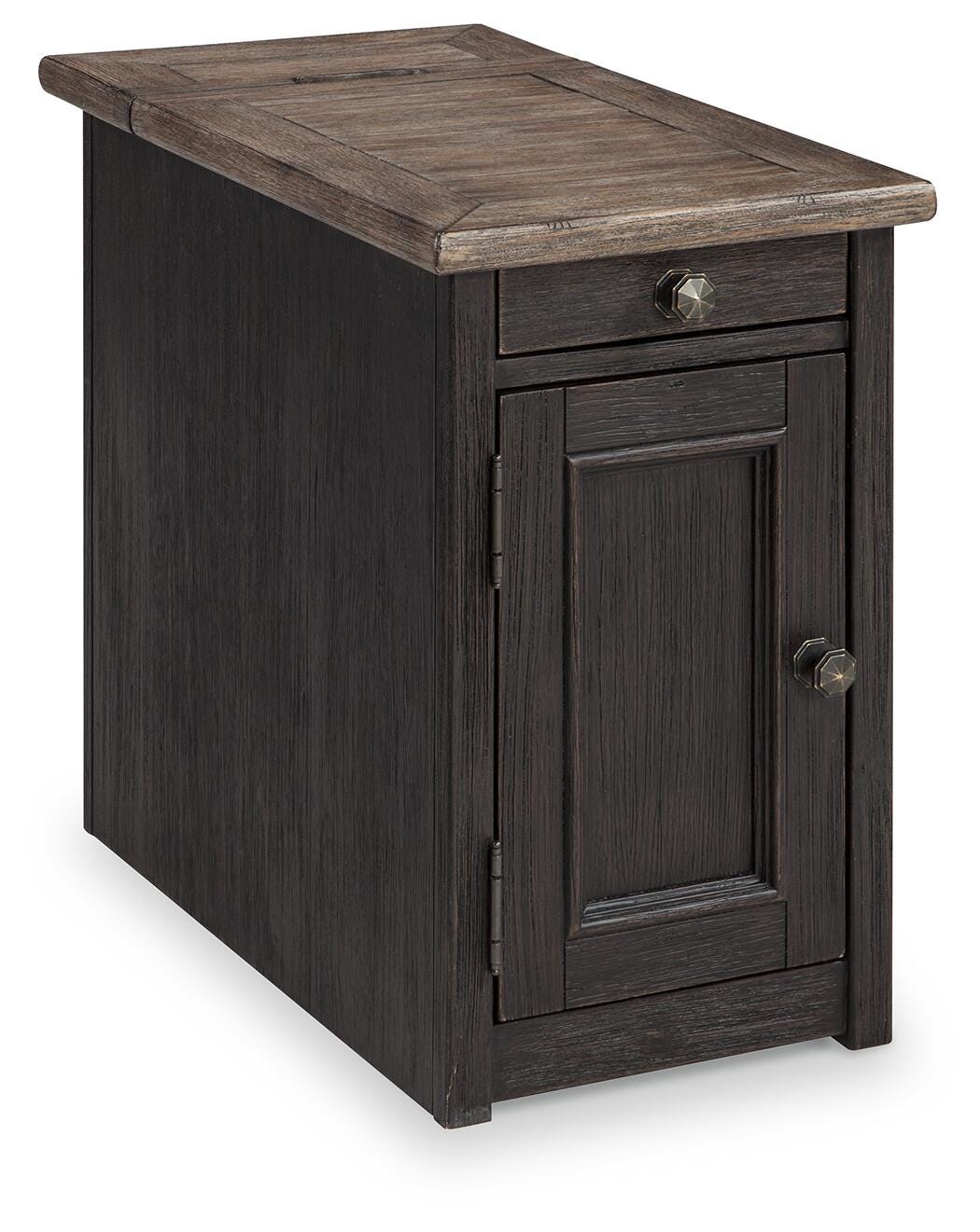 Tyler Creek Chairside End Table with USB Ports & Outlets - T736-7