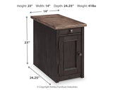 Tyler Creek Chairside End Table with USB Ports & Outlets - T736-7