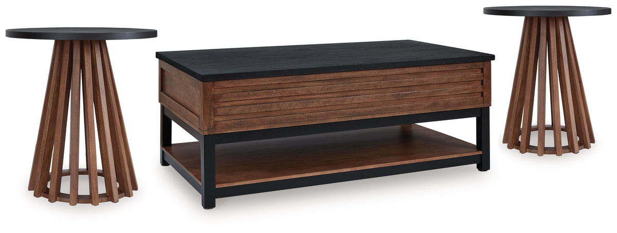 Kallari Coffee Table and 2 Ends - T737T1