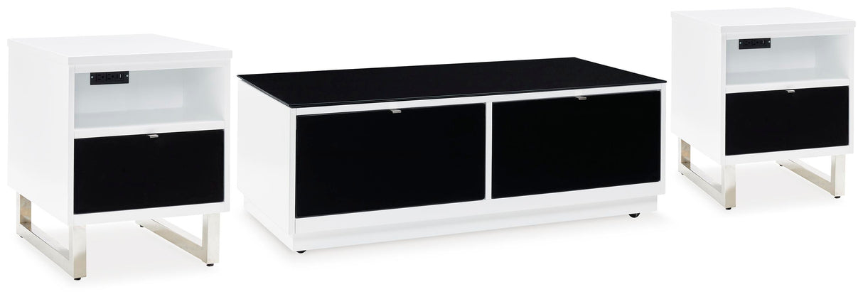 Gardoni Coffee Table and 2 Chairside End Tables - T756T2