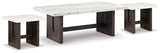 Burkhaus Coffee Table and 2 Ends - T779T1