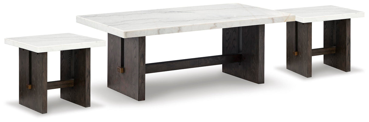 Burkhaus Coffee Table and 2 Ends - T779T1