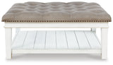 Kanwyn Upholstered Ottoman Coffee Table - T937-21