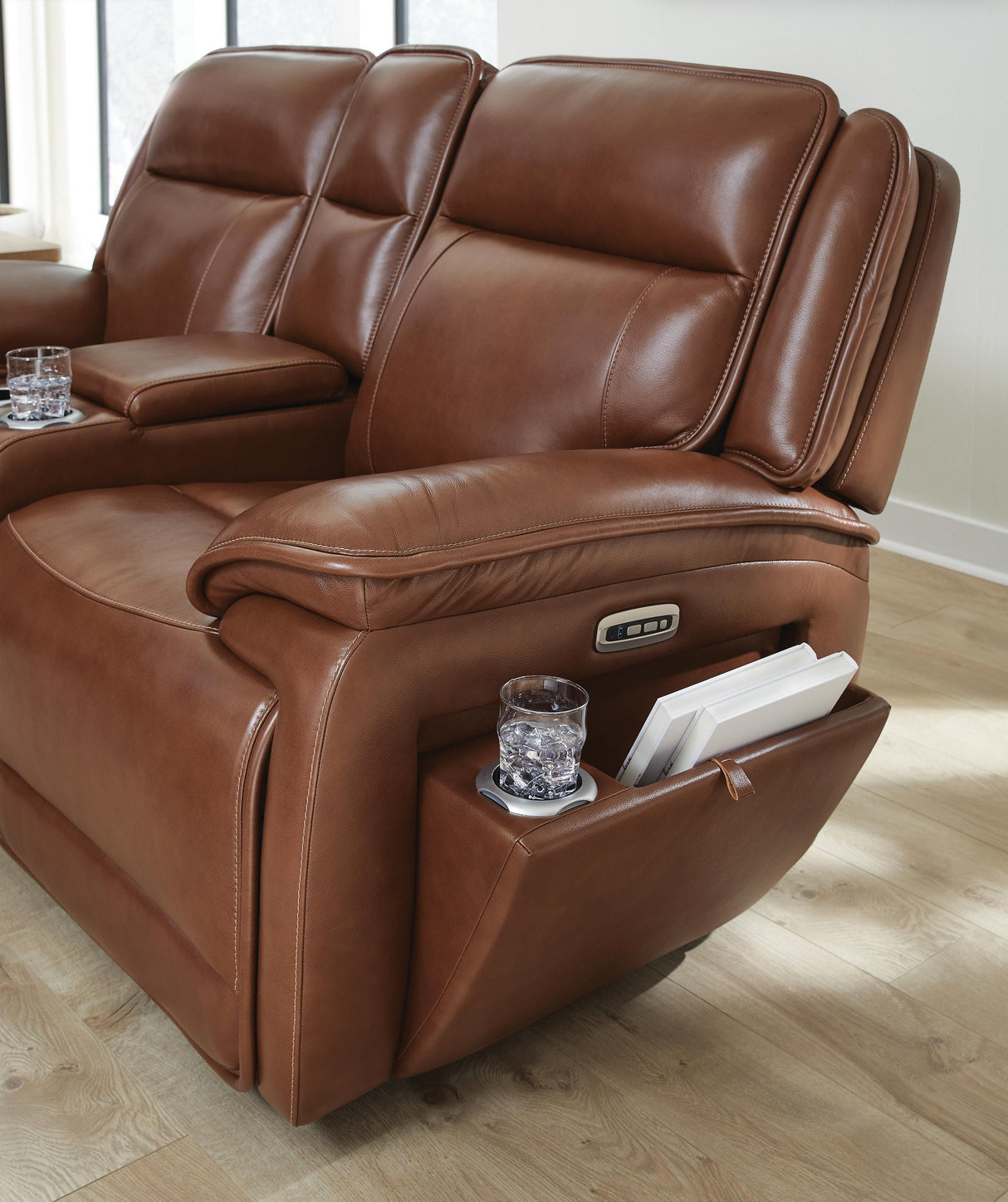 Healy Pier Power Reclining Loveseat with Console - U1120418