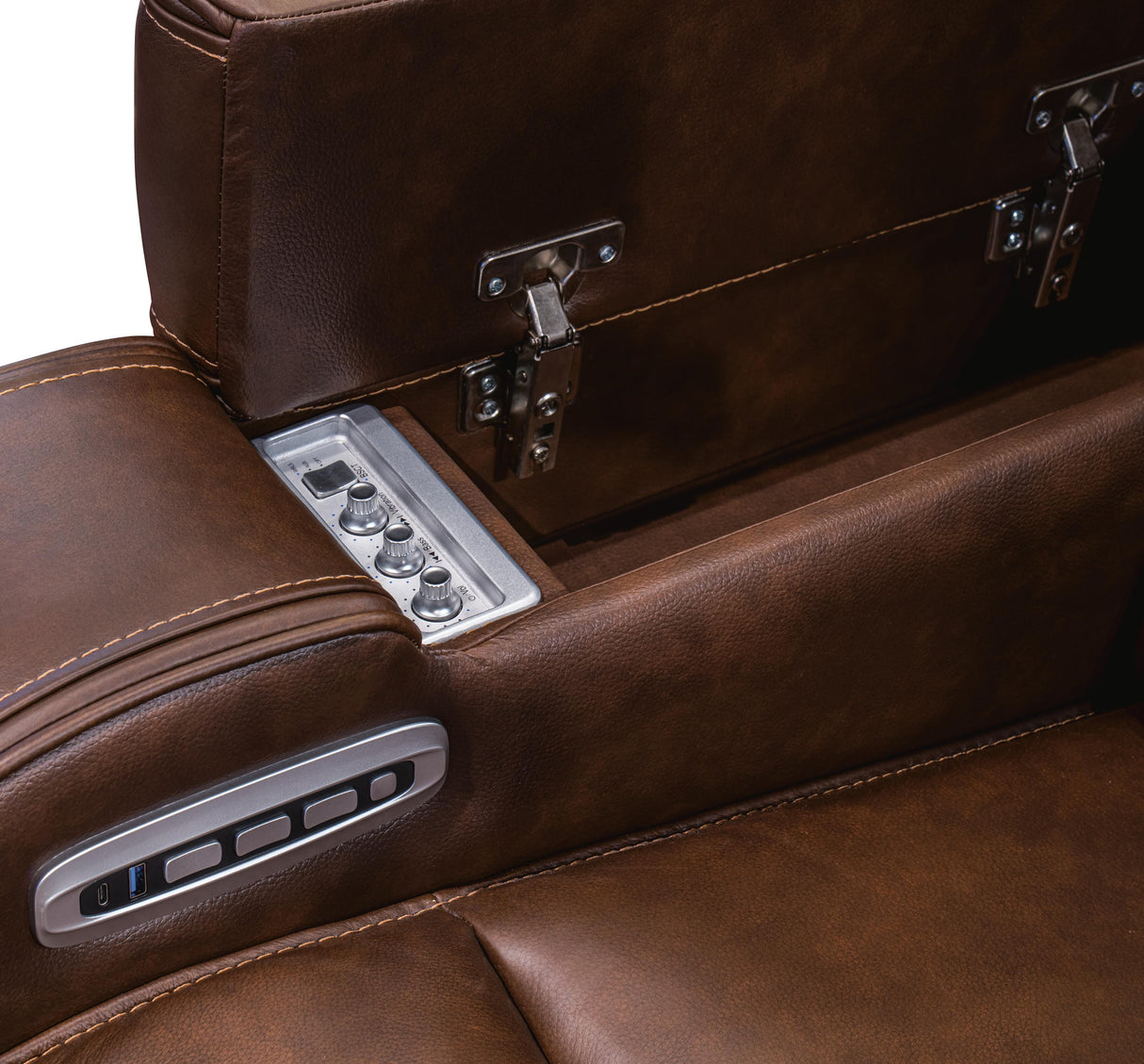 Knightington Power Reclining Sofa with Audio Seating - PCU1160215A
