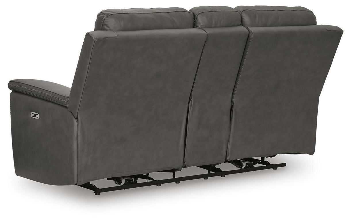 Bleckley Power Reclining Loveseat with Console - PCU1200018