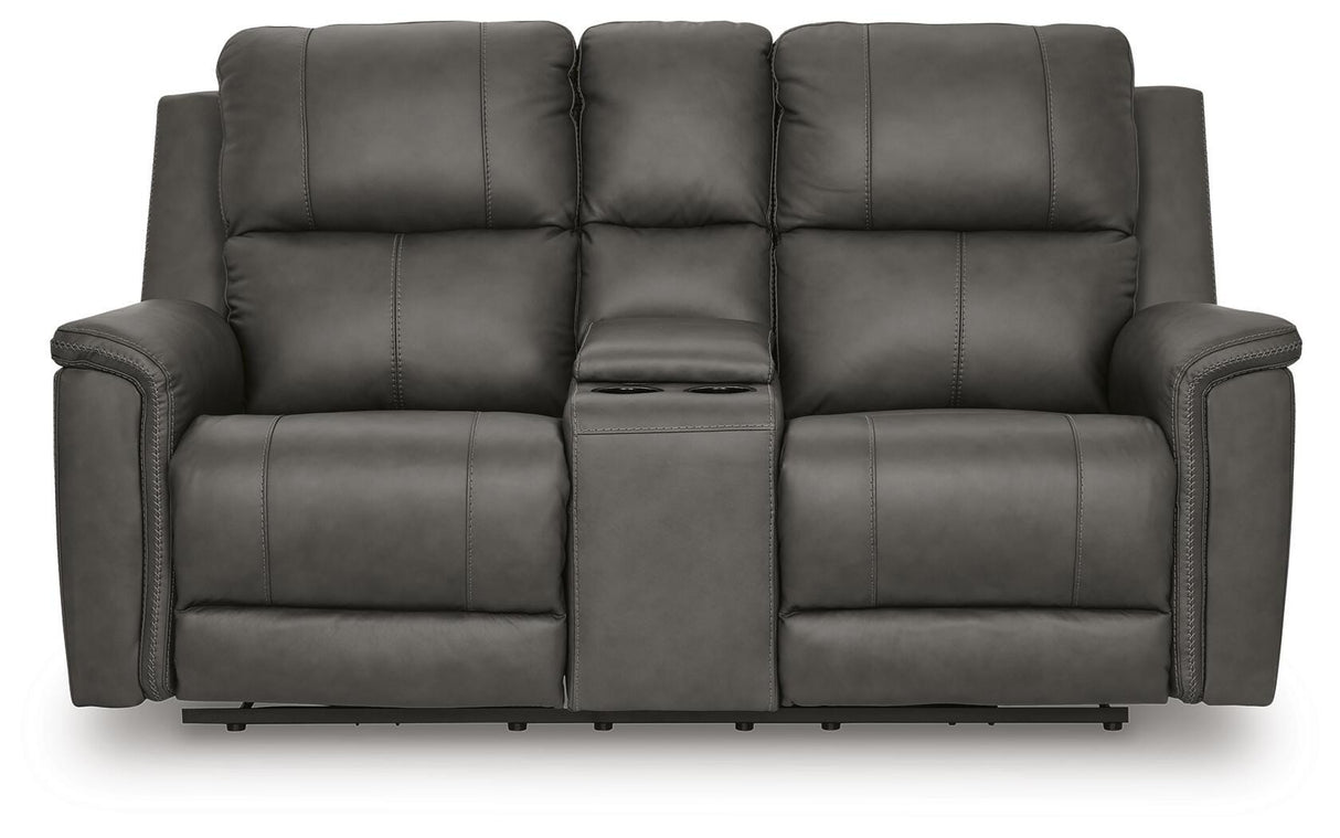Bleckley Power Reclining Loveseat with Console - PCU1200018