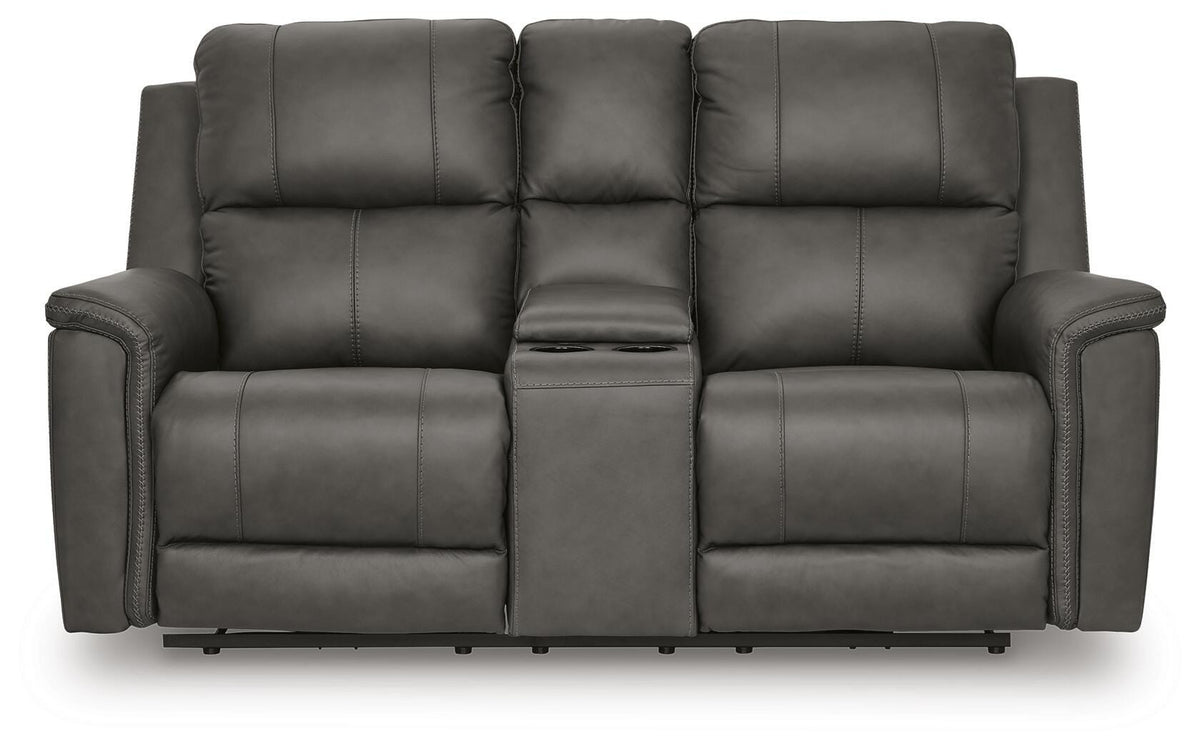Bleckley Power Reclining Loveseat with Console - PCU1200018
