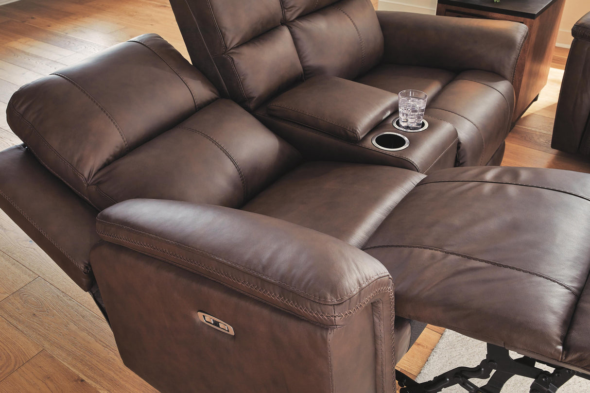 Bleckley Power Reclining Loveseat with Console - PCU1200118