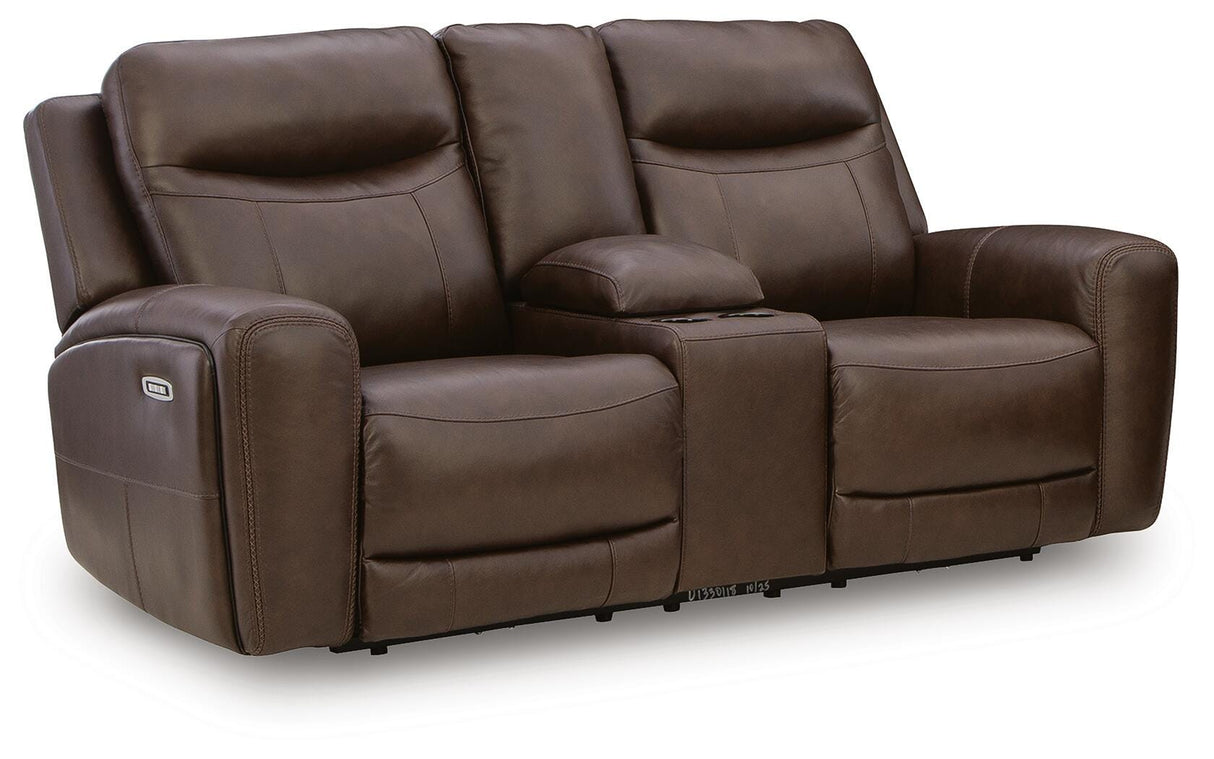 Gravier Power Reclining Loveseat with Console - U1330118