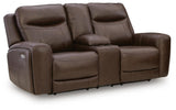 Gravier Power Reclining Loveseat with Console - U1330118