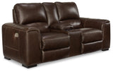 Alessandro Power Reclining Loveseat with Console - U2550218
