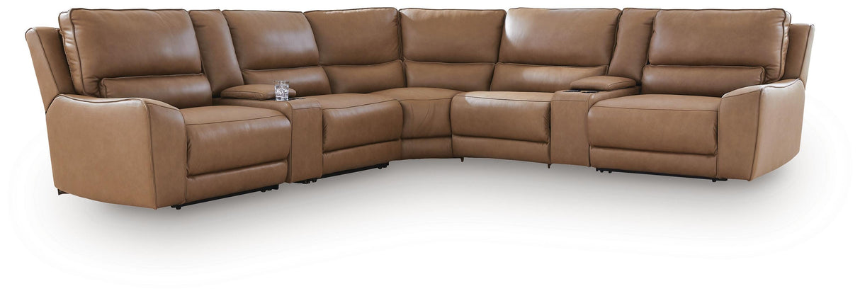 DeepWakes 7-Piece Reclining Sectional with Storage Consoles - PCU62606S34