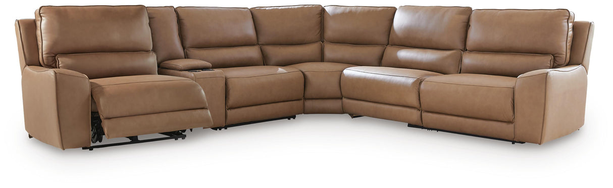 DeepWakes 6-Piece Reclining Sectional with Storage Console - PCU62606S36