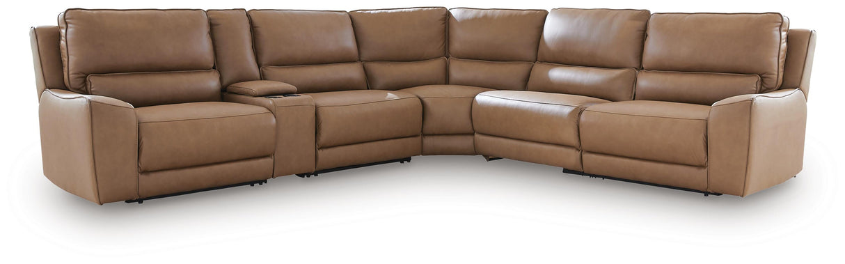 DeepWakes 6-Piece Reclining Sectional with Storage Console - PCU62606S36