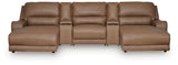 DeepWakes 5-Piece Power Reclining Sectional with Chaise - PCU62606S16