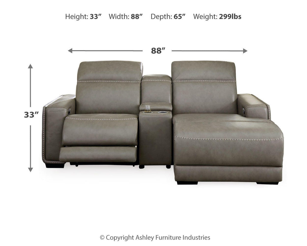 Correze 3-Piece Power Reclining Sectional with Chaise - U94202S11