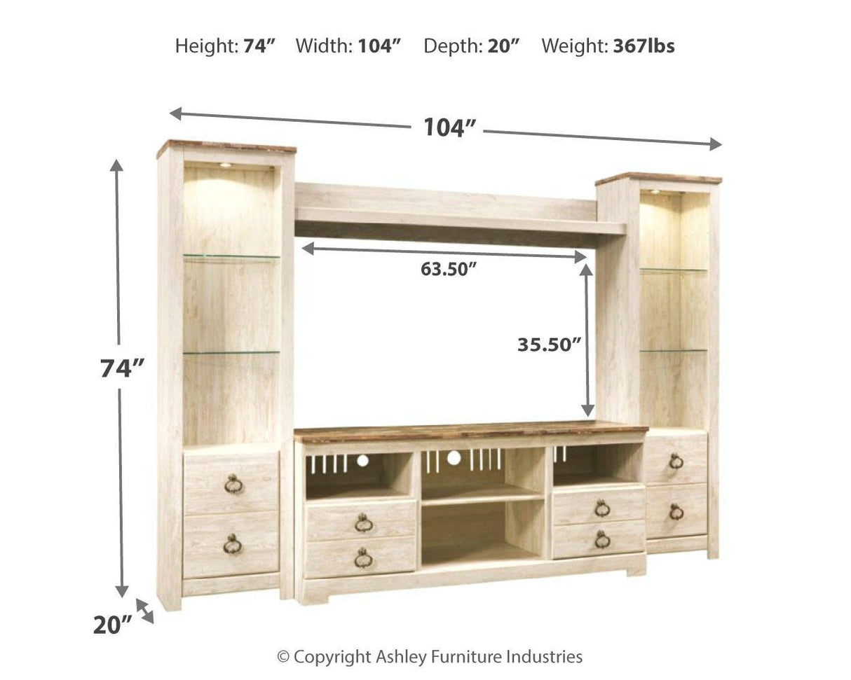 Willowton 4-Piece Entertainment Center - W267W3