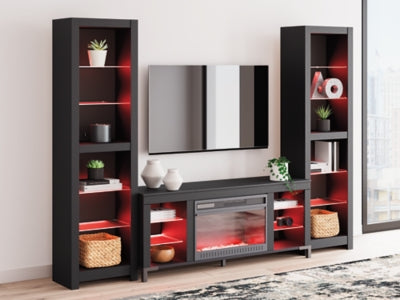 Cayberry 3-Piece Entertainment Center with Electric Fireplace - W2721W2
