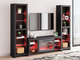 Cayberry 3-Piece Entertainment Center with Electric Fireplace - W2721W2