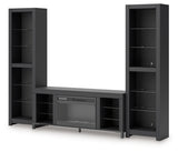Cayberry 3-Piece Entertainment Center with Electric Fireplace - W2721W2