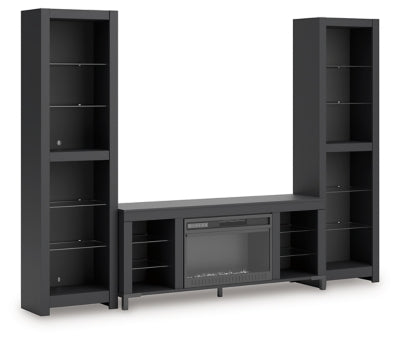 Cayberry 3-Piece Entertainment Center with Electric Fireplace - W2721W2
