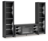 Cayberry 3-Piece Entertainment Center with Electric Fireplace - W2721W2