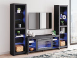 Cayberry 3-Piece Entertainment Center with Electric Fireplace - W2721W2