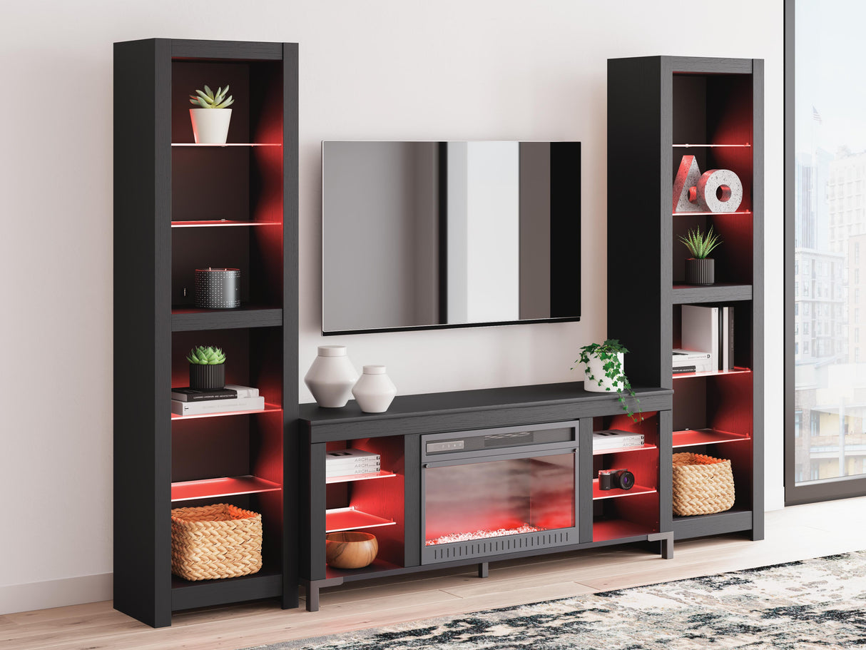 Cayberry 3-Piece Entertainment Center with Electric Fireplace - W2721W2