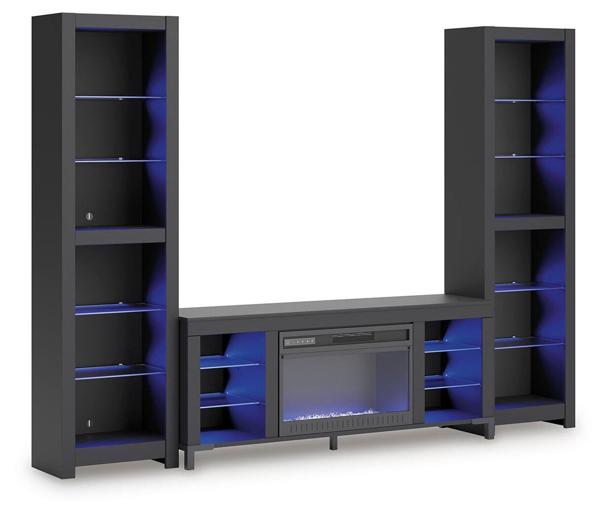 Cayberry 3-Piece Entertainment Center with Electric Fireplace - W2721W2