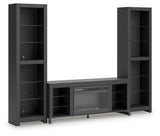 Cayberry 3-Piece Entertainment Center with Electric Fireplace - W2721W2