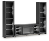Cayberry 3-Piece Entertainment Center with Electric Fireplace - W2721W2