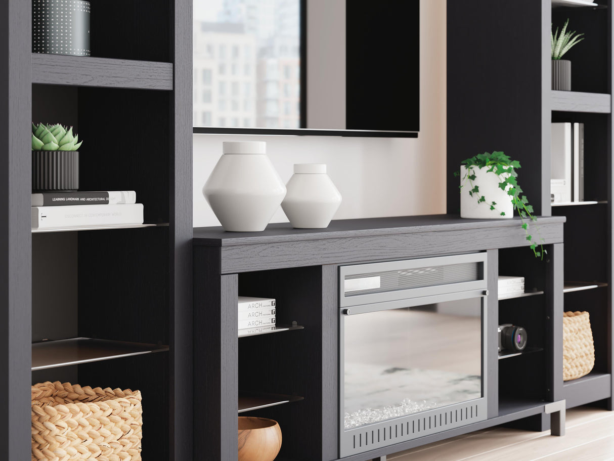 Cayberry 3-Piece Entertainment Center with Electric Fireplace - W2721W2